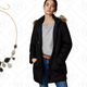 Stargazer Dangle Necklace, $27 | Faux Fur Trim Parka, $94 | Striped Cowl Neck Dress, $48